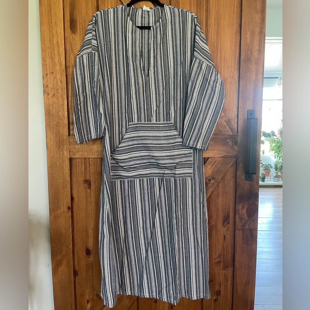 5 For $50🔥  Striped V-Neck‎ long Caftan/beach Cover/Robe,small but runs big